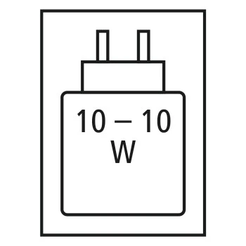 Required high performance power supply: 10.0 W / Required minimum power supply: 10.0 W / USB PD: Nee 