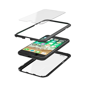 Protection d'écran et téléphone portable avec coque