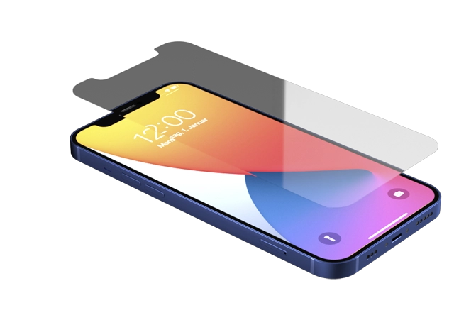 Drie iPhones met glazen screenprotector